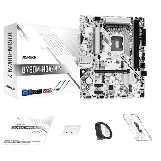 ASRock B760M-HDV/M.2 mATX Motherboard for Intel LGA1700 CPUs